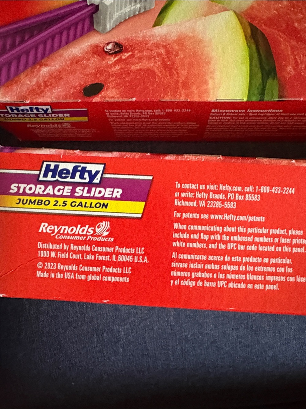 Bundle of 4 Jumbo 2.5 Gallon Storage Slider Bags - Red (12 Count) - Picture 4 of 6